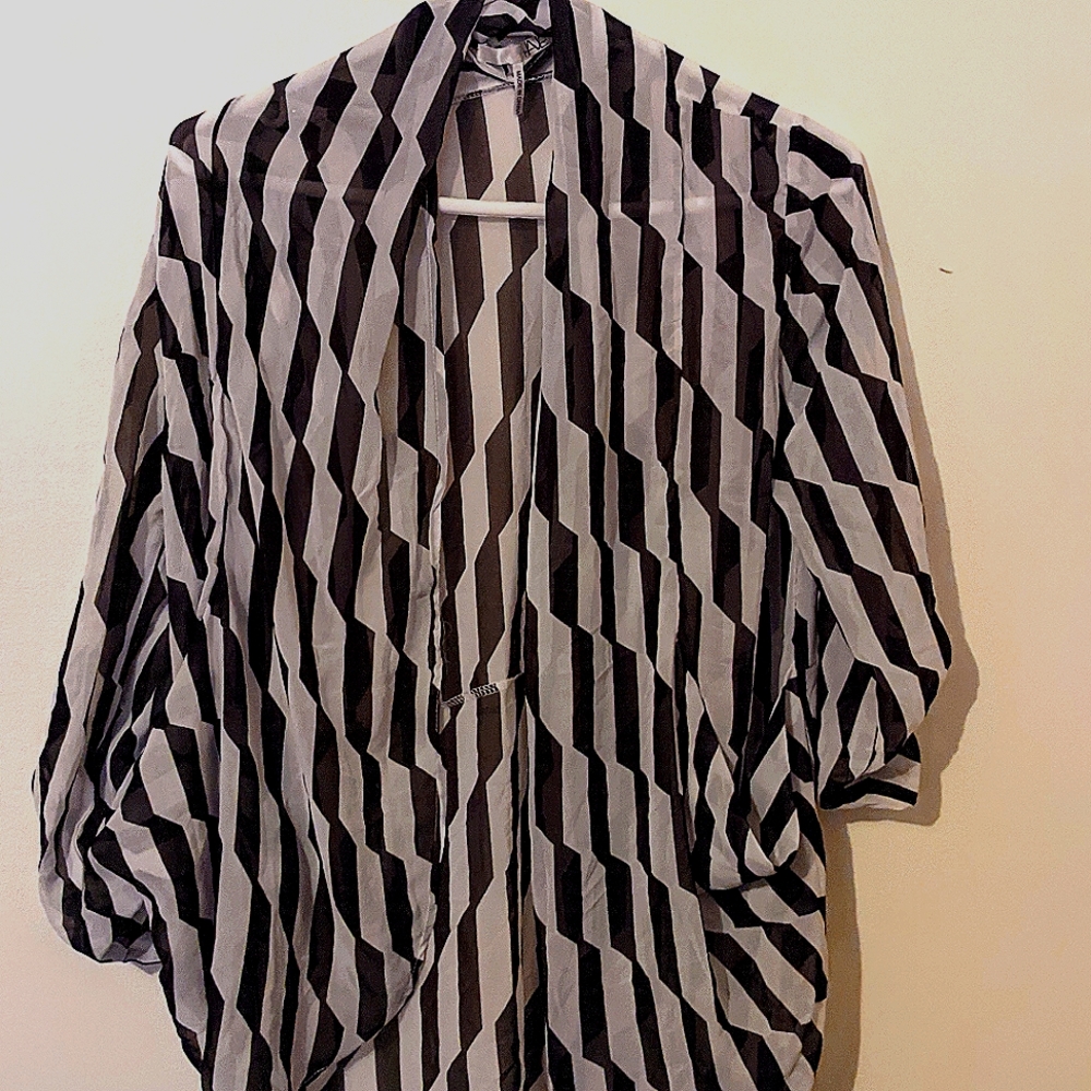 Black and white zebra striped shall